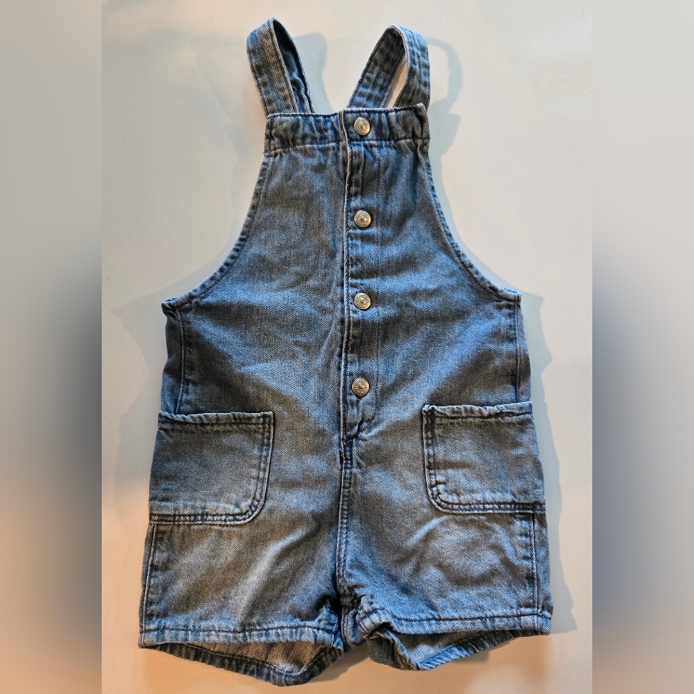 H&M Blue Denim Overalls 18months